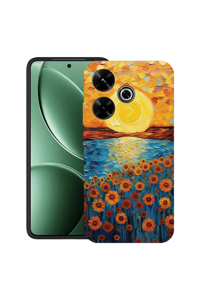 bestcase Carcasă ultra subțire TPU pentru Xiaomi Redmi 13x, pictură floarea-s...