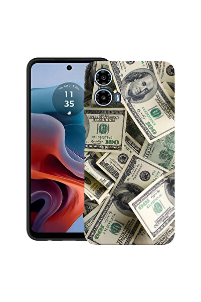 bestcase Θήκη TPU εξαιρετικά λεπτή για Motorola Moto G45, μοτίβο χρημάτων, 20...