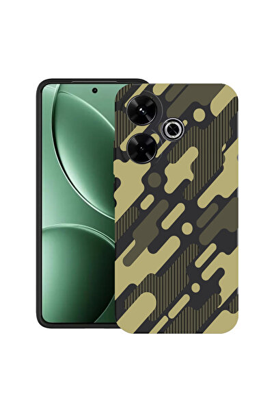 bestcase Carcasă ultra subțire TPU Mat pentru Xiaomi Redmi 13x, camuflaj verd...