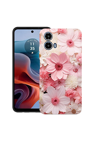 bestcase Carcasă ultra subțire TPU mat pentru Motorola Moto G45, margaretă ro...