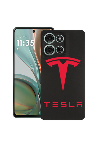 bestcase Carcasă ultra subțire TPU Mat pentru Motorola Moto G 5G (2025), roșu Tesla, 2052021 B 1711