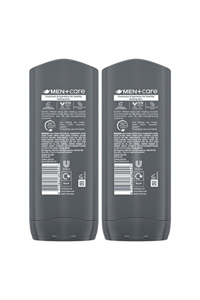 Dove Men+Care Extra Fresh For Body, Face & Hair Wash 2 x 400 ml