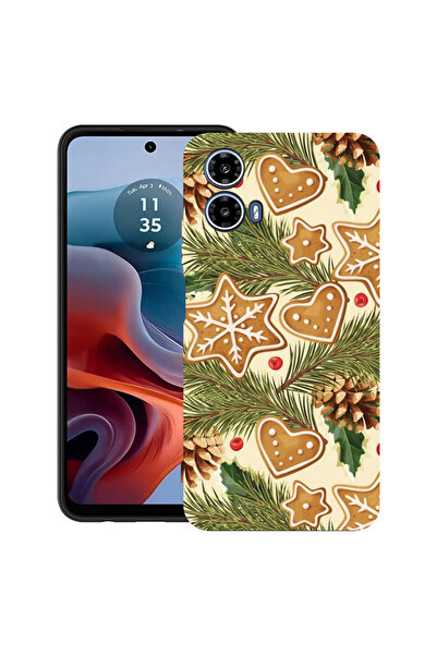bestcase Carcasă ultra subțire din TPU pentru Motorola Moto G45, Xmas Pattner...
