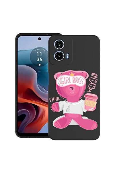 bestcase Carcasă ultra subțire din TPU pentru Motorola Moto G45, Teddy Bear -...