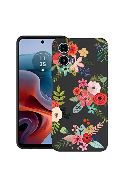 bestcase Carcasă ultra subțire TPU pentru Motorola Moto G45, flori, 2052022 B...