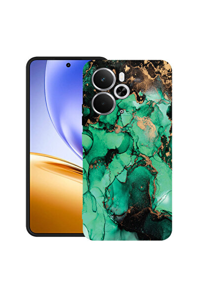 bestcase Carcasă ultra subțire TPU pentru Realme 14 5G, cu design marmură înc...