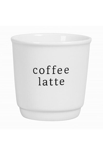 SHOPIENS Cana Espresso New Bone Shopiens, 90ml, Alba, Cu Mesaj Coffee Latte Minimalist