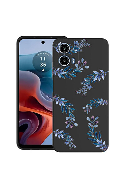 bestcase Carcasă ultra subțire TPU pentru Motorola Moto G45, flori albastre, ...
