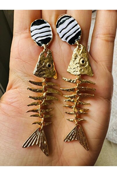 MS TAKI KOZMETİK Gümüş sandık Balık Kılçığı Çelik Küpe