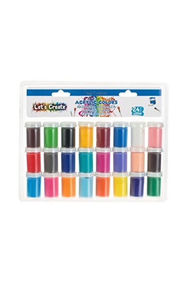SHOPIENS Set 24 Culori Acrilice in Recipiente de 20 ml, Multicolore