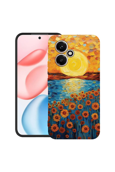 bestcase Carcasă ultra subțire TPU pentru Honor 400, pictură floarea-soarelui...