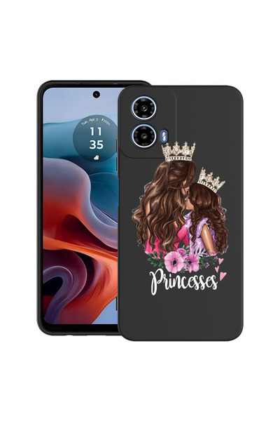 bestcase Θήκη TPU εξαιρετικά λεπτή για Motorola Moto G45, Princesses Gril Mom...