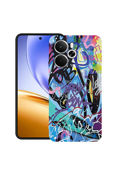 bestcase Carcasă ultra subțire TPU pentru Realme 14 5G, cu design Graffiti, 3...