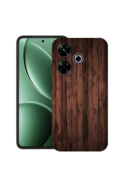 bestcase Carcasă ultra subțire TPU Mat pentru Xiaomi Redmi 13x, lemn de nuc, ...