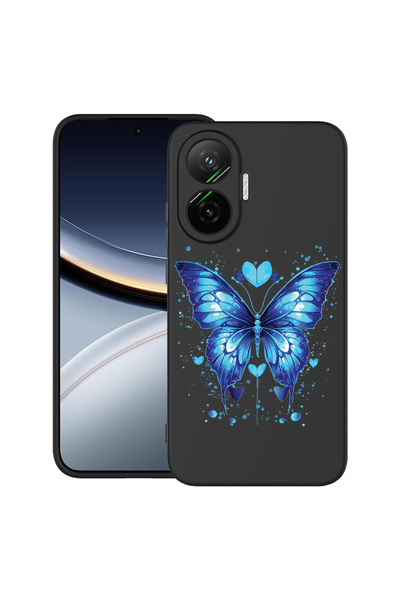 bestcase Carcasă ultra subțire TPU Mat pentru Poco F7, fluture albastru, 2052...