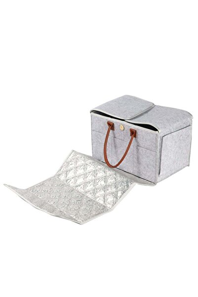 Little Story 2 in 1 Diaper Caddy with XL Mat - Gray