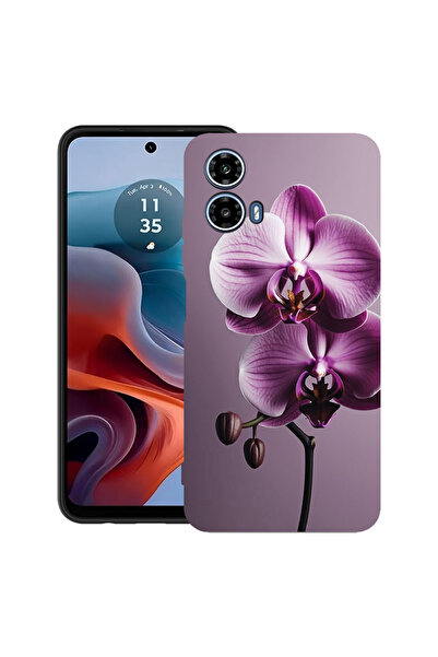 bestcase Ултра тънък TPU матов калъф за Motorola Moto G45, цвят Розова орхиде...