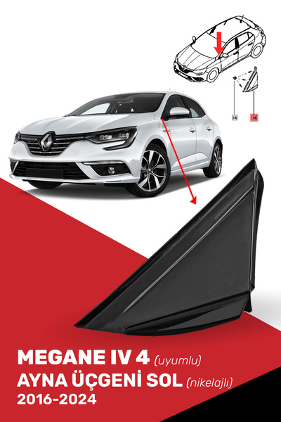 CND Megane 4 IV Ön Çamurluk Bakaliti Ayna Üçgeni Sol (2016- ), 638758950R