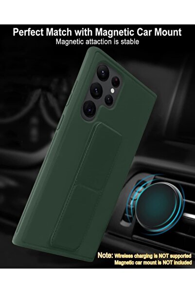 Generic Samsung Galaxy S22 Ultra Cover with Magnetic Car Mount, Soft Silicone, Full Protection, Horizontal a