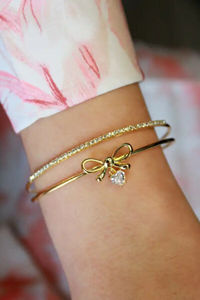 Harlofia Jewelry Vip Plated Rocking Stone Ribbon Bracelet