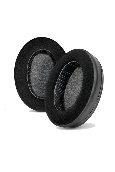 Edman Set de 2 pernițe pentru urechi pentru Brainwavz/Audio-Technica ATH M50X, M50XBT, M50, M40X, - piele, negru