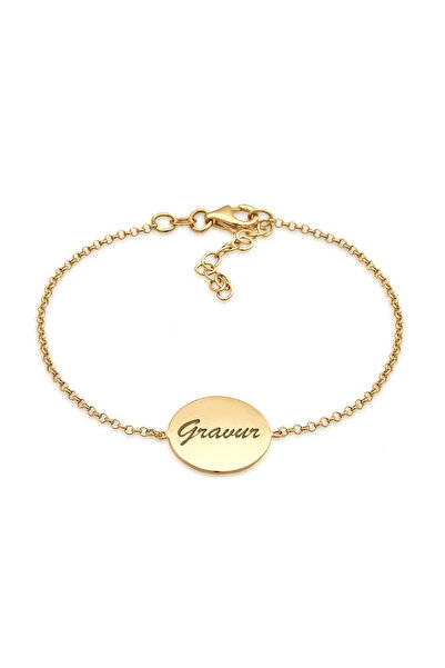 ELLI Dámsky náramok s mincou a príveskom z čistého striebra 925