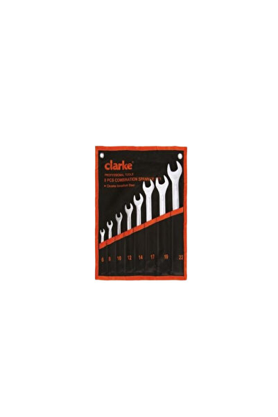 Clarke CSS6-22C COMB. SPANNER SET 6MM - 22MM (6,8,10,12,14,17,19,22) 8pc set