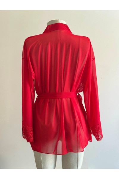 EDLİNGERİE Lace Detailed Dressing Gown