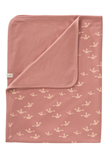 fresk Pătură pentru bebeluși din bumbac, model păsări, 80×100 cm