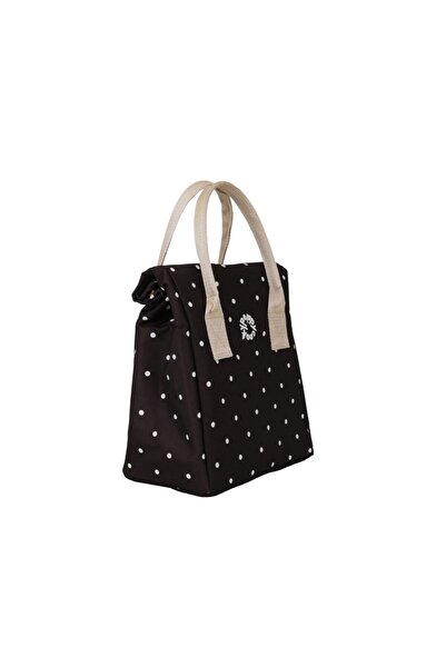 PEPPYTHINGS Θερμική τσάντα φαγητού City Black Polka Dot