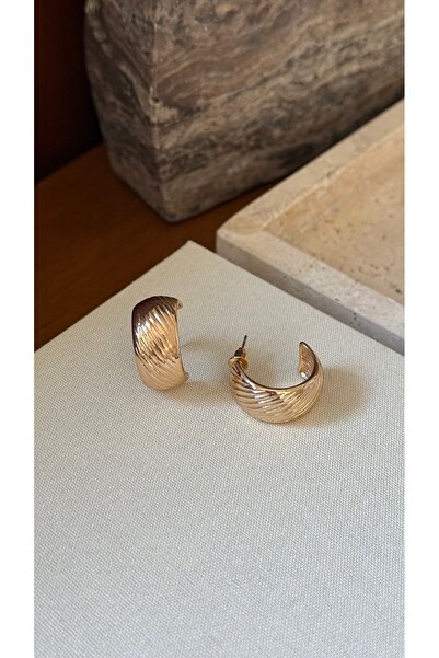 Muse Sister Vintage Striped Half Hoop Earrings