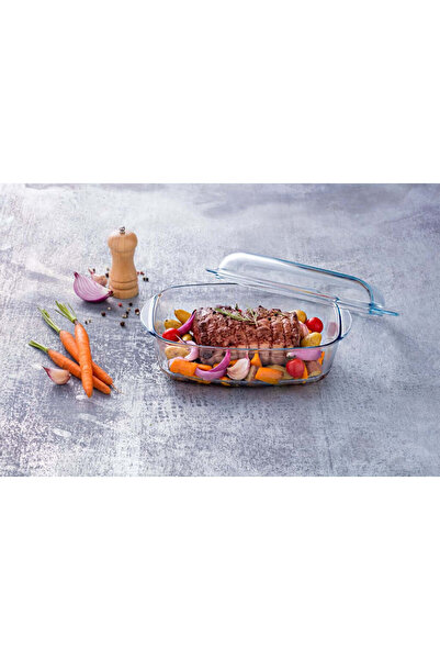 Pyrex Vas dreptunghiular termorezistent cu capac 6,5 l ESSENTIALS