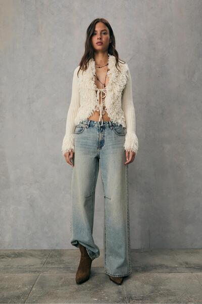 Stradivarius D94 Relaxed Fit Geniş Paça Jean