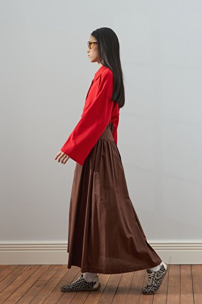 Ceylan Otantik Red Single Jersey Collar Bodysuit