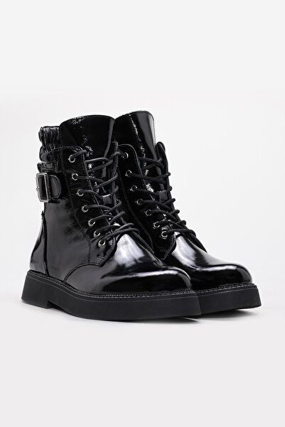 Ayakkabıhane Дамски класически ботуши с кожена подплата и външна част от есте...