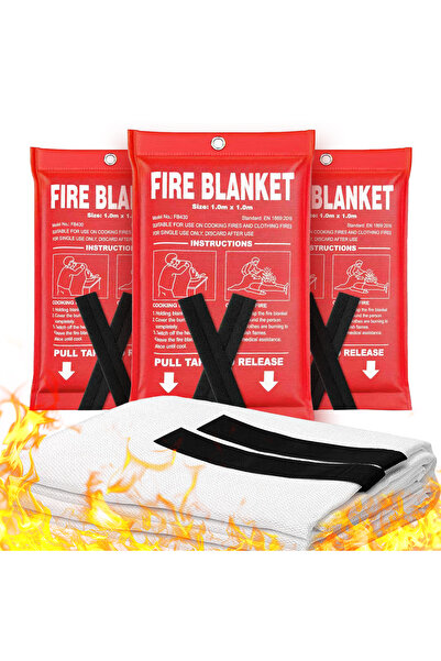 VINNYSEN Emergency Fire Blanket, for Home Kitchen, Fiberglass Fire Suppression Blanket Great for School