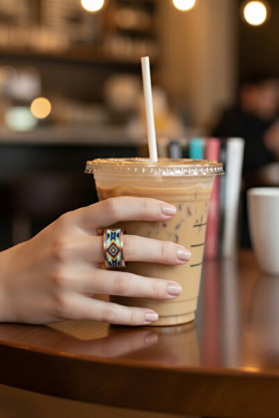OSMANLI GÜMÜŞ Women's Copper Ring - Polka Model Special Edition Ring