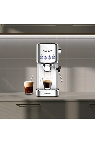 ROHNSON Espressor manual slim, R98013 Hot & Cold, 20 bari, 1.350W, 1,2 L, 70dB