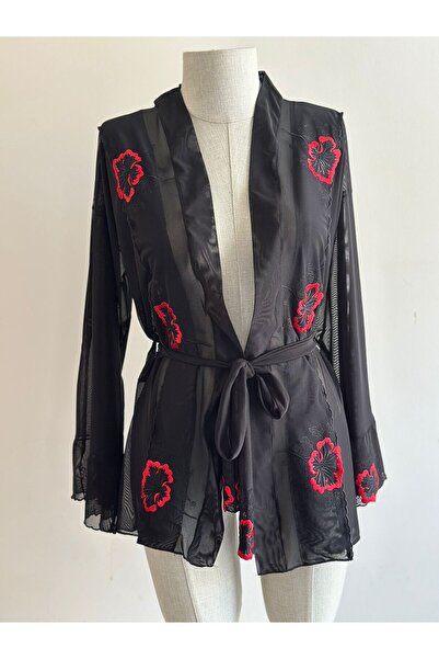 EDLİNGERİE Lace Detailed Dressing Gown