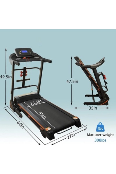 lijiujia جهاز سير كهربائي 630D Running multifunctional Treadmill مع مساج جيم منزلى