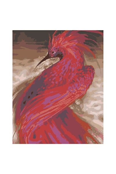 Painting by numbers Set pictura pe numere Pasarea Phoenix, panza bumbac pe ra...