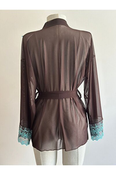 EDLİNGERİE Lace Detailed Dressing Gown