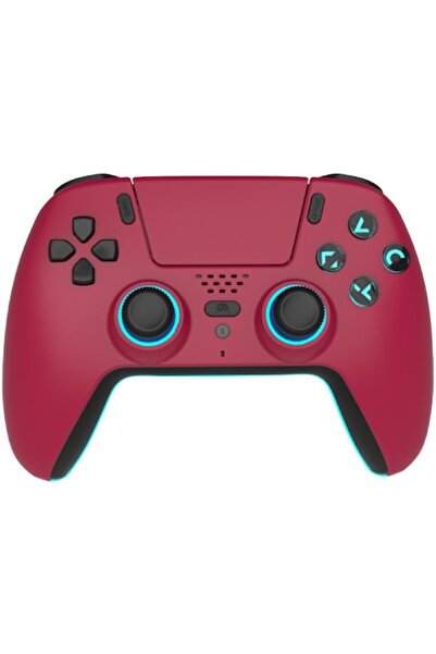 FREAKS AND GEEKS Trade Invaders Wireless Bluetooth Controller For PS5 LED Cherry Red