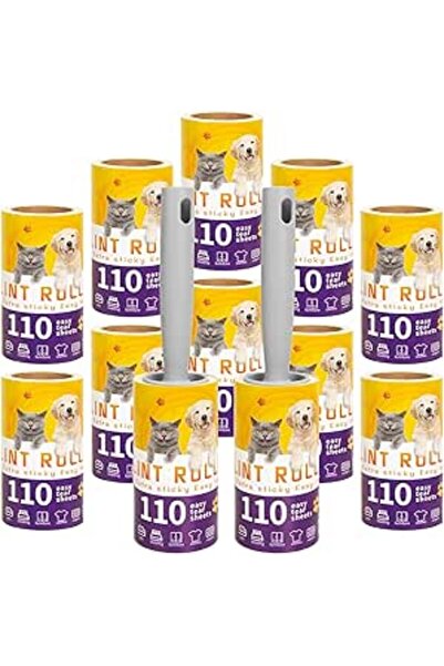 Generic URbazaar Lint Roller Kit, Extra Sticky Multiuse Cat Hair Remover Refill for Dust, Pet Fluff Hair, Ca