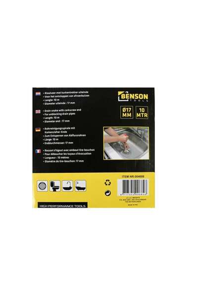 Benson Pipe cleaning snake 10 m