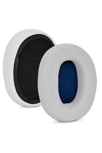 Edman Set de 2 pernițe pentru urechi pentru Skullcandy Crusher 3.0 / 2.0 / 360 /EVO/ANC, Hesh 3, piele, alb