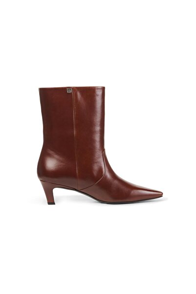 Beauty Omelette Kahverengi Küt Burun Topuklu Bot