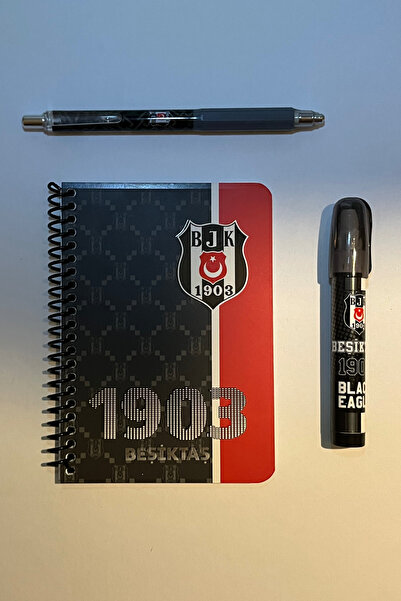 Sone Beşiktaş Lisanslı Kırtasiye Seti – Defter, Uçlu Kalem, Silgi