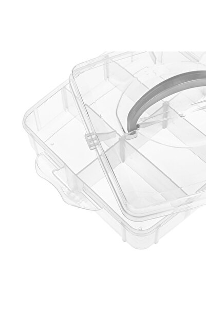 SHOPIENS Plastic Organizer Box with 6 Compartments Shopiens®, 16x15x6 cm