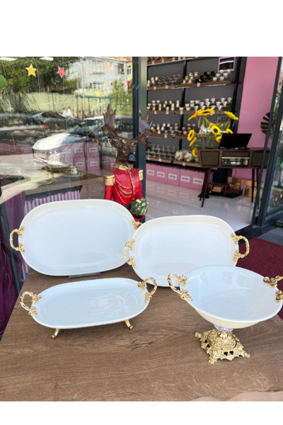 PONCİKPAZAR 4 PARÇA PORSELEN SUNUMLUK